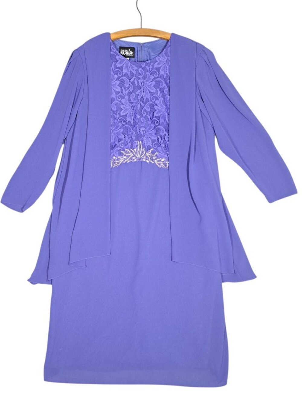 Ursula of Switzerland Formal Dress 20W Purple Lace Chiffon Mother of the Bride